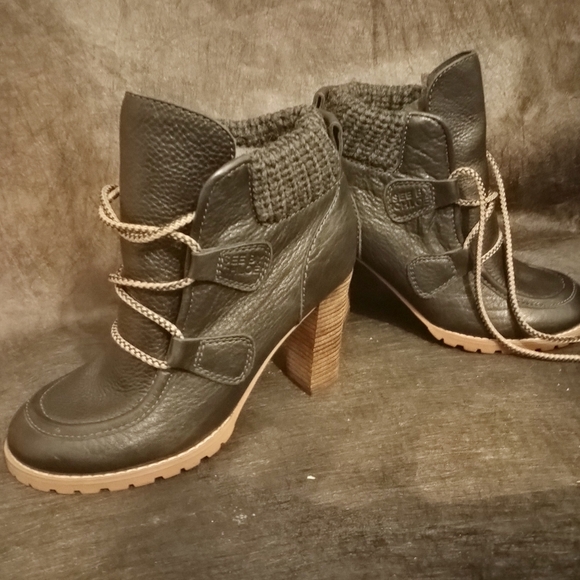 See by Chloe hi heel boots size 36 1/2 black leather . - Picture 2 of 13